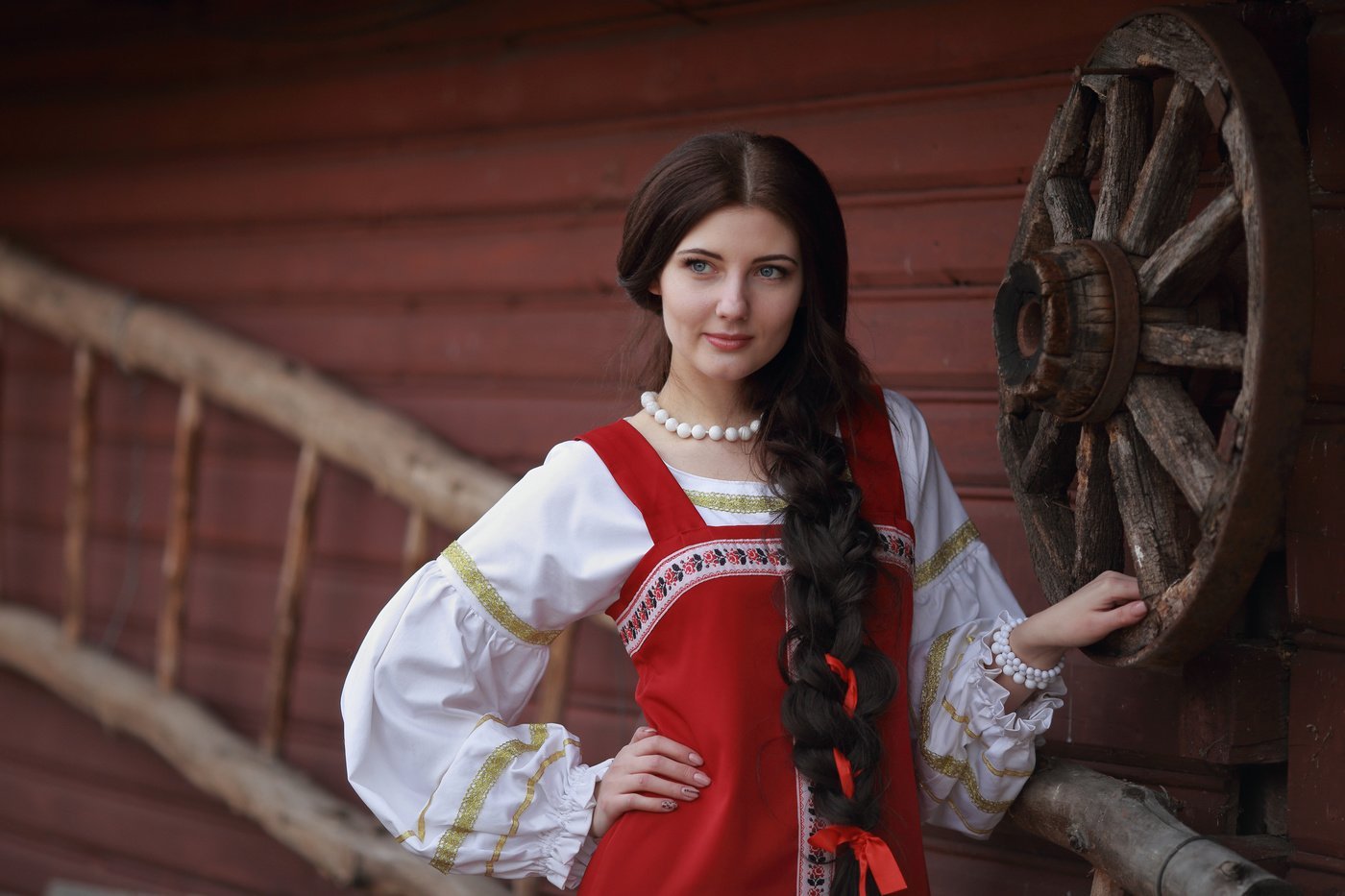 Girls in Slavic costumes in Berlin